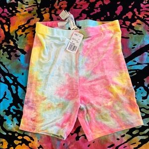 Forever 21 tie dye velvet shorts